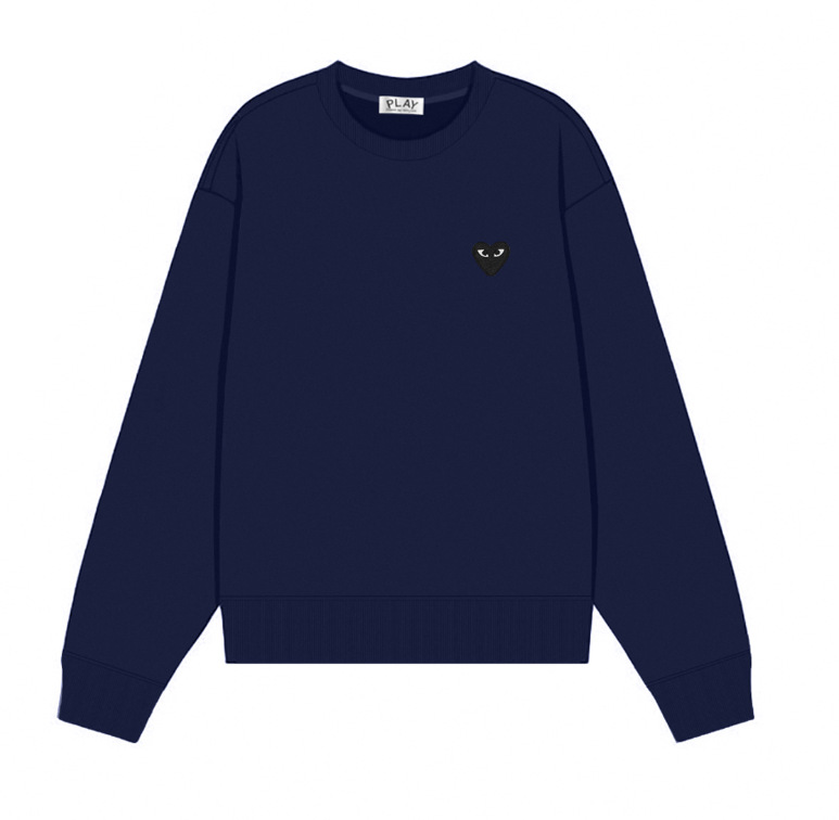 Comme des Garçons Play Heart Logo Crewneck Sweater Navy