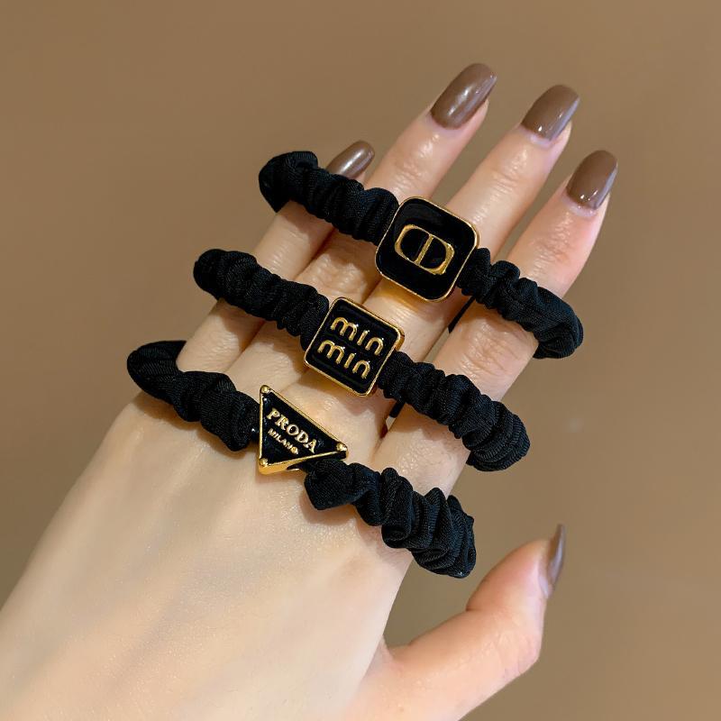 DFamily Small Intestine Hair Tie For Women With Ponytail And Hair Tied Internet Celebrity High-end Hair Rope Temperament Simple Rubber Band Headband Headwear Fd-