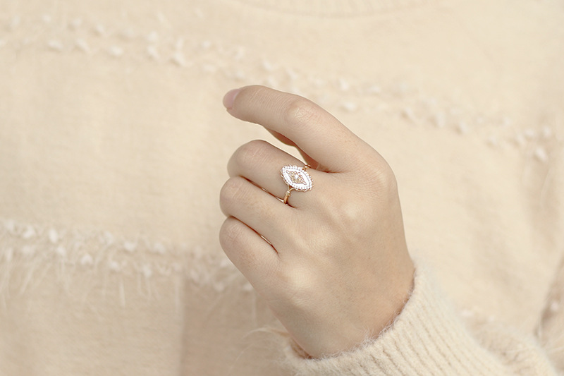 All Seasons Season 925 Sterling Silver Shell Zircon Geometric Rings 925 Sterling Silver Rings