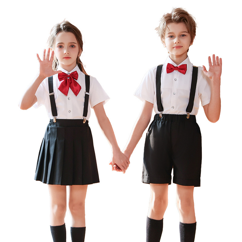 Trajes de coro para niños, trajes de actuación, vestidos de estilo británico para escuelas primarias y secundarias, trajes de actuación para niños y niñas, trajes de babero
