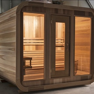 Hemlock or Red Cedar Large Wooden Indoor Full Steam Sauna Shower Room