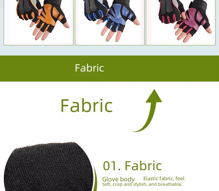 One-piece delivery men's and women's half finger sports gloves autumn and winter riding fitness lengthened wristband silicone non-slip factory wholesa_maomaolike.com
