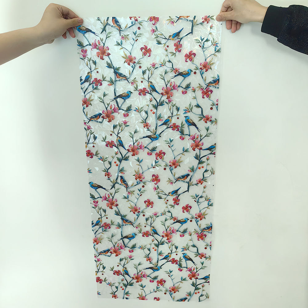 140g Weight Glass paster Home Textiles & Decor Type PVC Material Leaf Pattern Casual, Pastoral Style Casual Pastoral Leaf PVC Glass Paster Wall Art 72