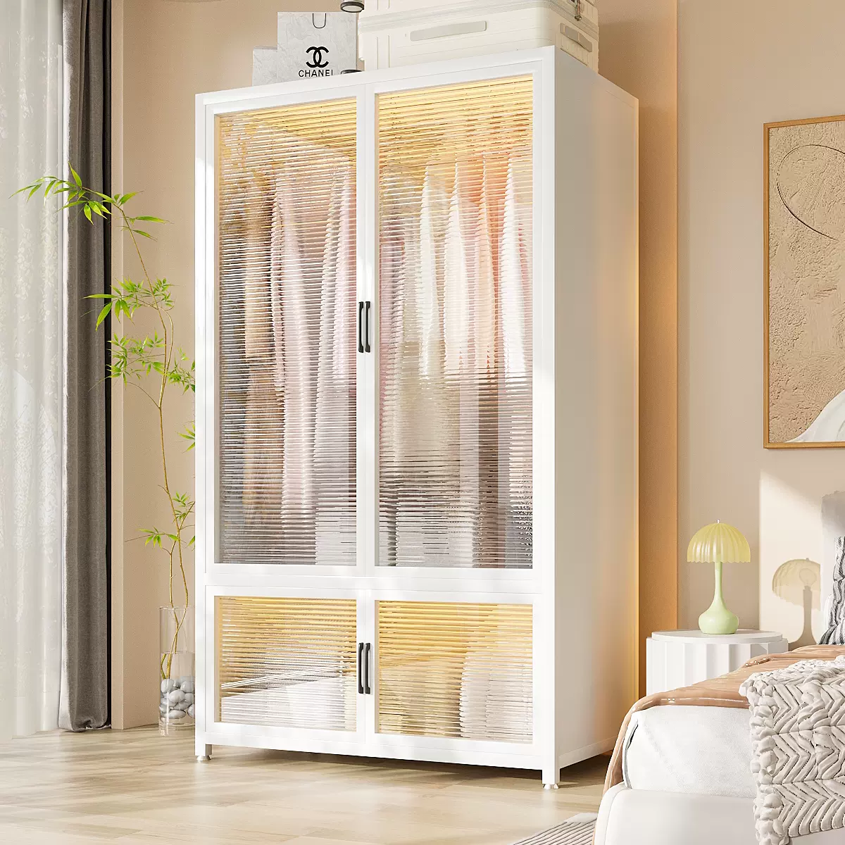 简易衣柜卧室家用出租房用组装金属全钢架新款衣橱小户型收纳柜子