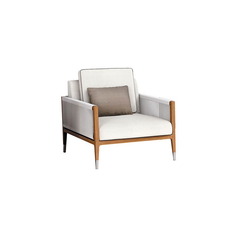 silla de teca al aire libre sofá patio balcón jardín de alojamiento de caña ocio combinación de cordón impermeable muebles al aire libre