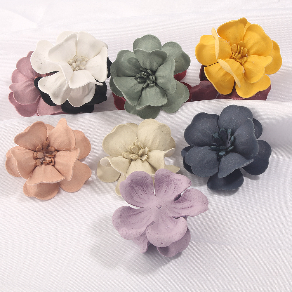 Korean DIY Handmade Beach Shoes Flower Hairpin Jewelry Flower Heart Clothing Accessories Flower Accessories Fabric Corsage
