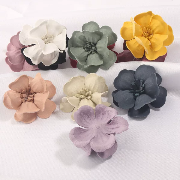 Korean DIY Handmade Beach Shoes Flower Hairpin Jewelry Flower Heart Clothing Accessories Flower Accessories Fabric Corsage