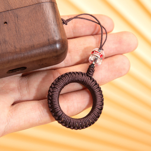 Ancient style mobile phone ring lanyard braided earphone lanyard ring buckle creative keychain U disk short pendant jewelry