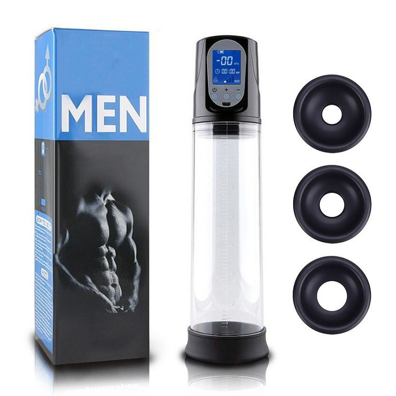 IPHISI LCD spa Taza eléctrica pene bomba masculina Ampliación de carga juguetes sexuales ejercitador juguetes adultos del sexo image 8