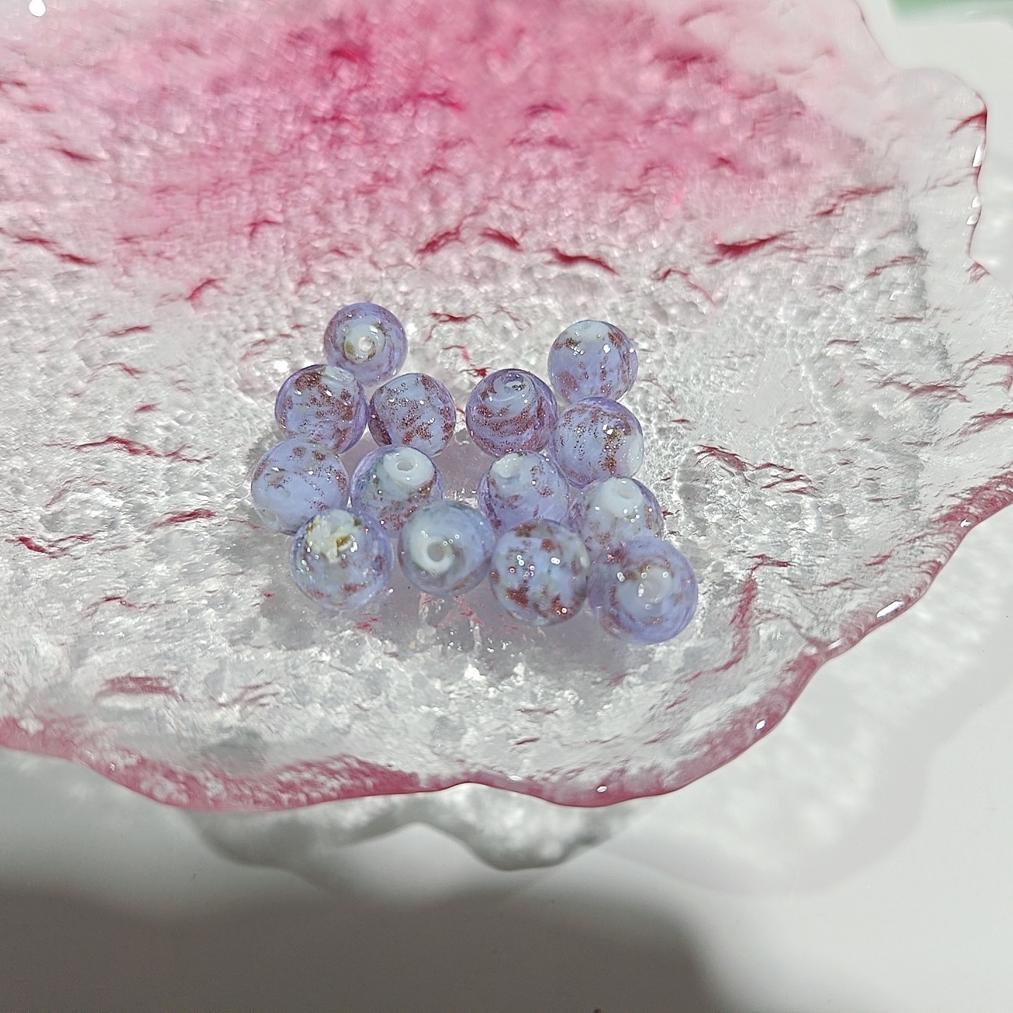 Cuentas de vidrio de arena de oro luminoso perlas sueltas cuentas redondas de cristal accesorios de la joyería de bricolaje pulsera material pulsera de cuentas