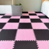 Linen cotton pink * black