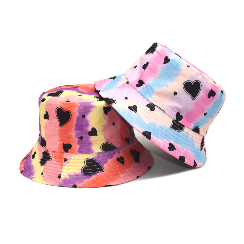 Unisex Simple Style Heart Shape Handmade Wide Eaves Bucket Hat display picture 4