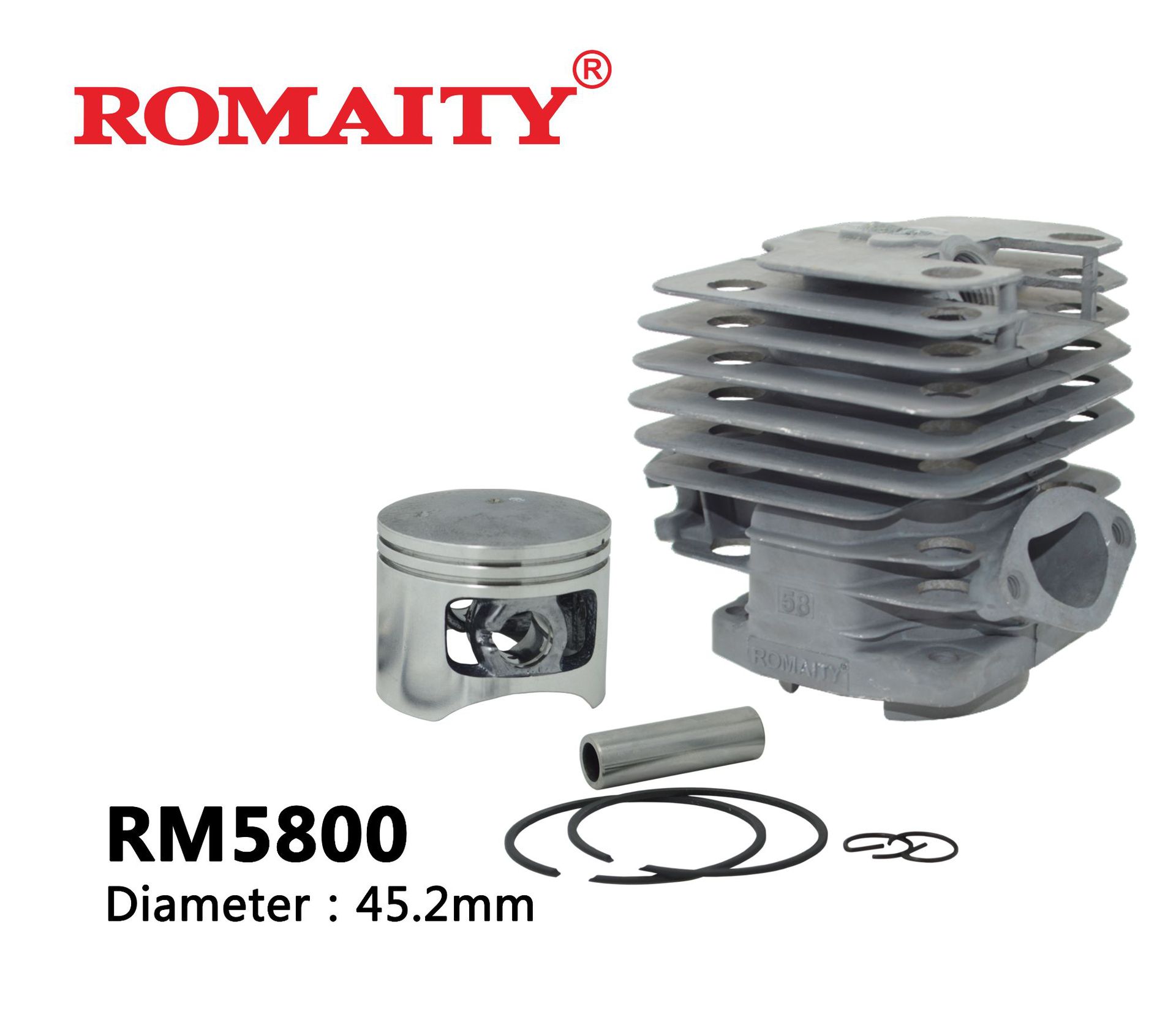 5800汽缸总成/汽油伐木锯汽缸活塞缸套配件制汽油锯配件