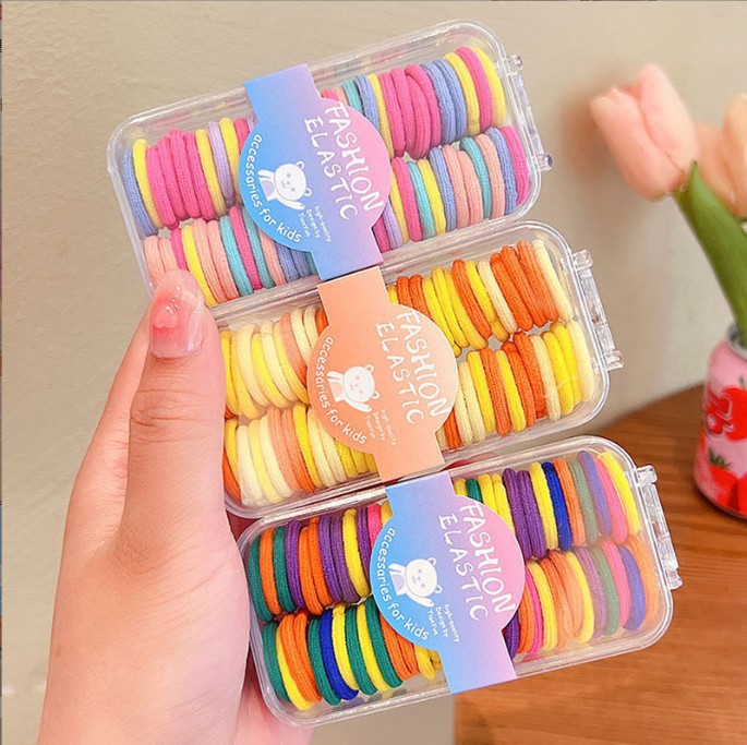 Banda de goma para niñas Tamaño pequeño no duele el cabello banda de pelo de pulgar elástico corbata de bebé para niños pequeña Choo cuerda de pelo Linda accesorios para el cabello