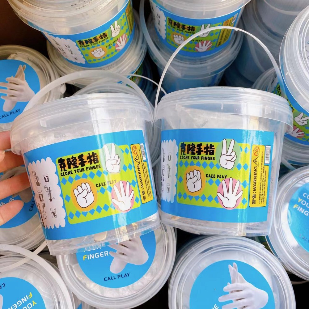 Juguetes de clonación de dedos para niños paquete de materiales modelo de yeso polvo de clonación diy juguetes conmemorativos experimentales científicos