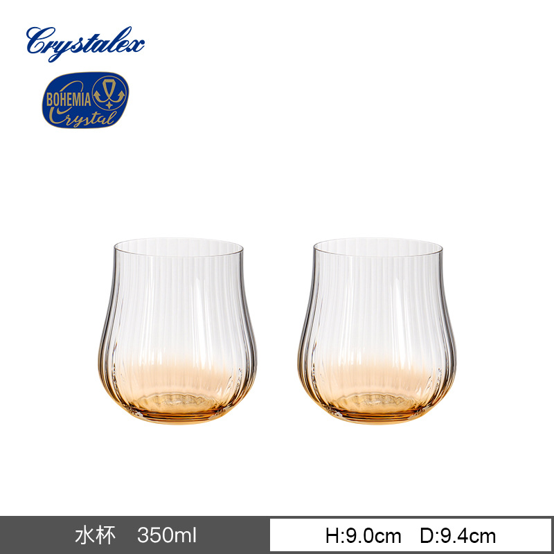 Vaso de cristal sin plomo importado de la República Checa, taza de pie alto vertical, simple nórdica, simple tulipán, vino tinto, agua doméstica image 10
