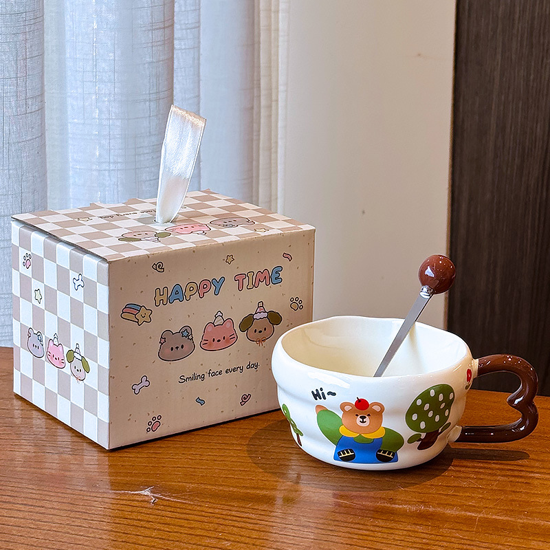 Taza de Cerámica de Oso Resistente a Altas Temperaturas para Café y Desayuno