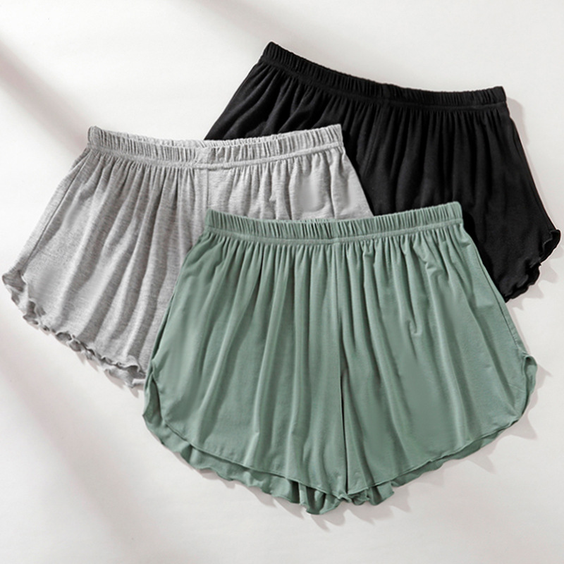 Anti-Exposure Shorts for Women, Summer Modal Large Pants, Loose Large Size Versatile Underpants, High-Waisted Casual Home Pajamas