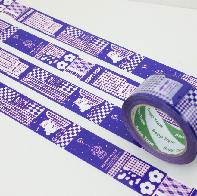 Thankyou cinta adhesiva de embalaje rosa, sello de red, cinta de sellado, cinta de impresión de dibujos animados, fabricante al por mayor