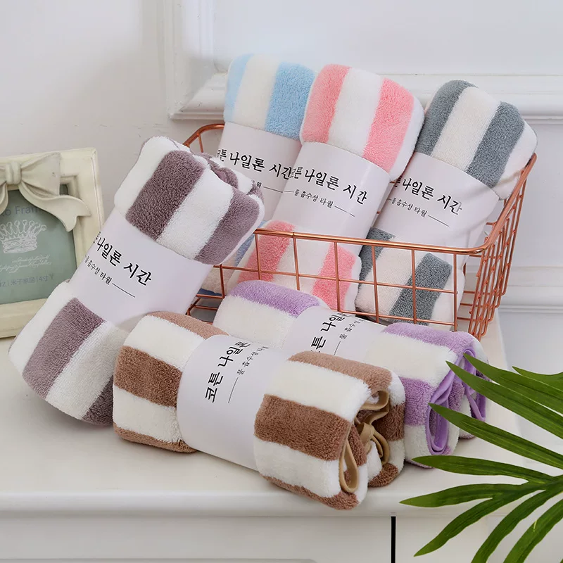 Coral soft dry bath towel, wholesale, water absorbent, Birthday gift