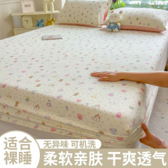 カポックプリントのボックスシーツは肌に優しく、快適で繊細で柔らかく、滑りにくく、さまざまなパターンがあり、オールシーズン対応の寝室用ボックスシーツです。