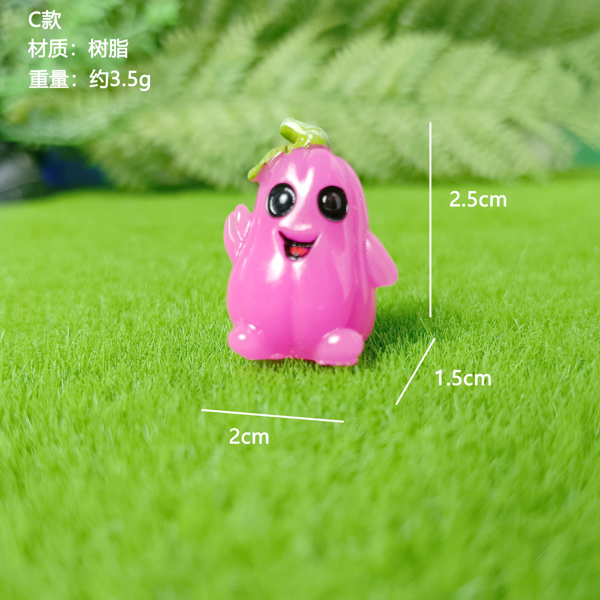 Linda decoración de muñeca de micro paisaje tema de Halloween resina de color mini accesorios de decoración de calabaza