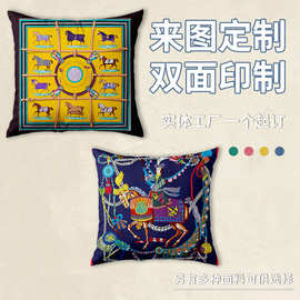 新款美式轻奢抱枕复古风格客厅沙发腰枕家用欧式床头靠包靠垫套