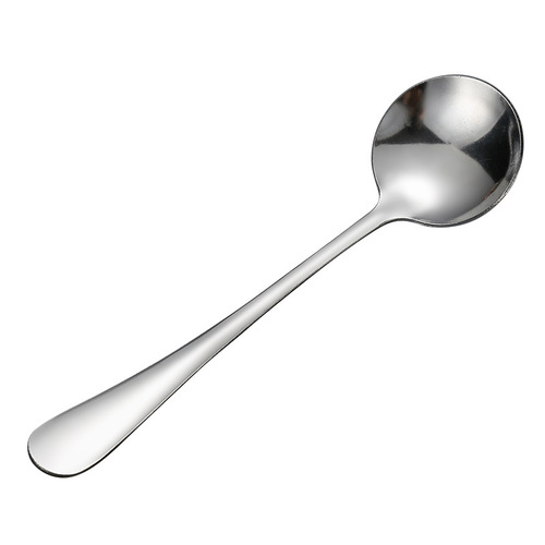 Stainless steel Korean spoon creative long handle spoon household children's rice spoon round head dessert spoon wholesale
