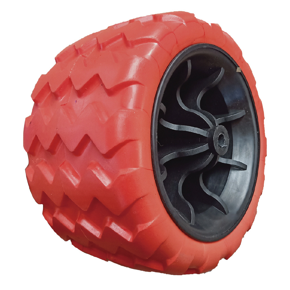 沙滩车轮胎，户外折叠车配件轮胎，PU发泡轮，实心轮7寸7x4