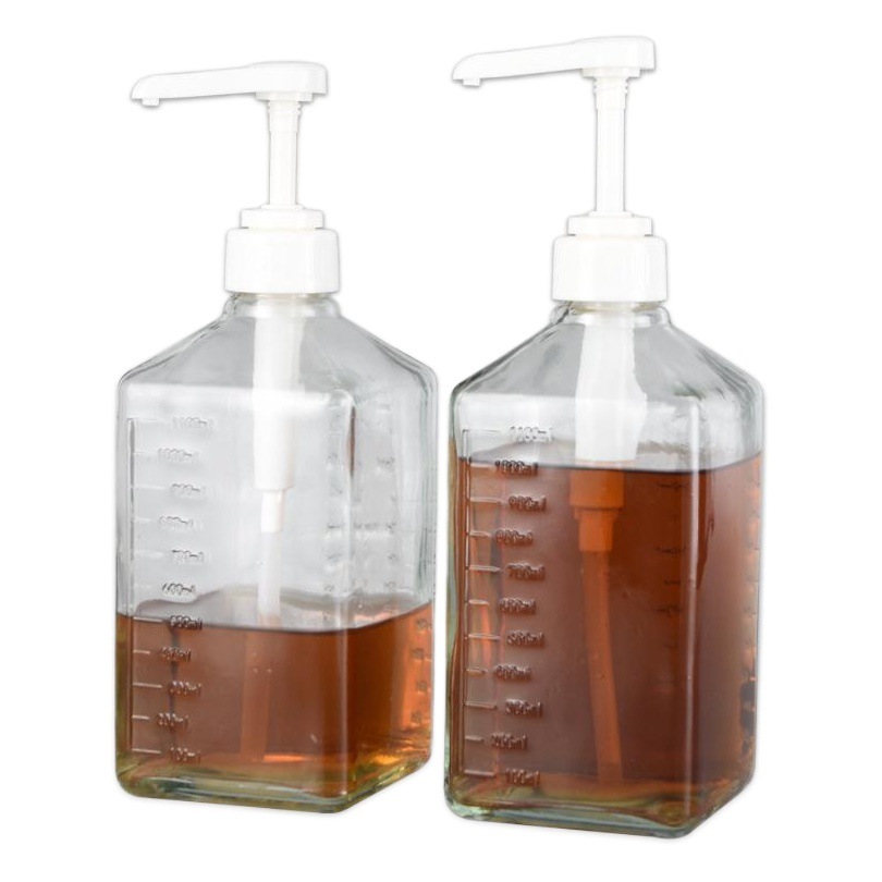 Sugar Press Bottle for Milk Tea Shop, Juice Extractor, Glass Hand-Pressed Fructose Coffee Machine, 8Cc Precise Dosing Head