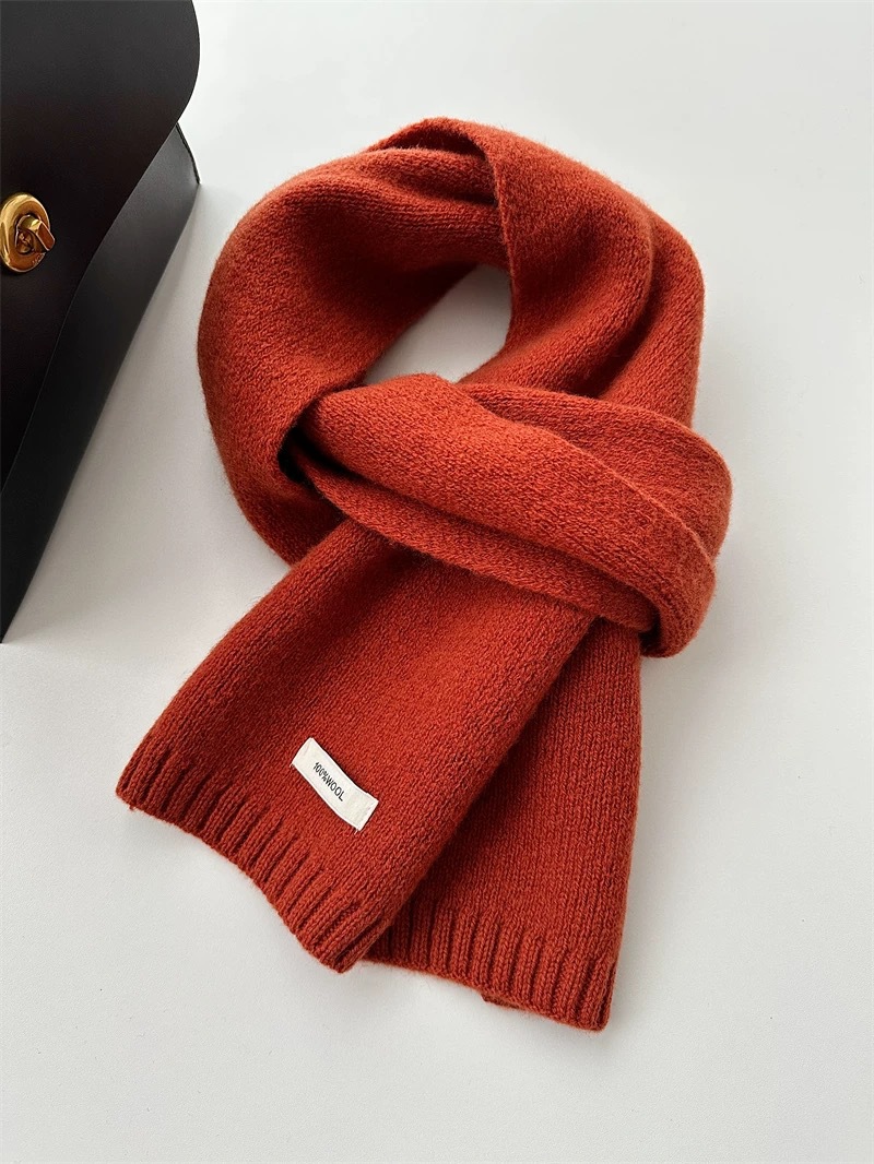 High quality pure wool-brick orange