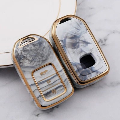 Car key bag, Honda Civic Key Case, Crv - three-key-tail-box-ink-jade