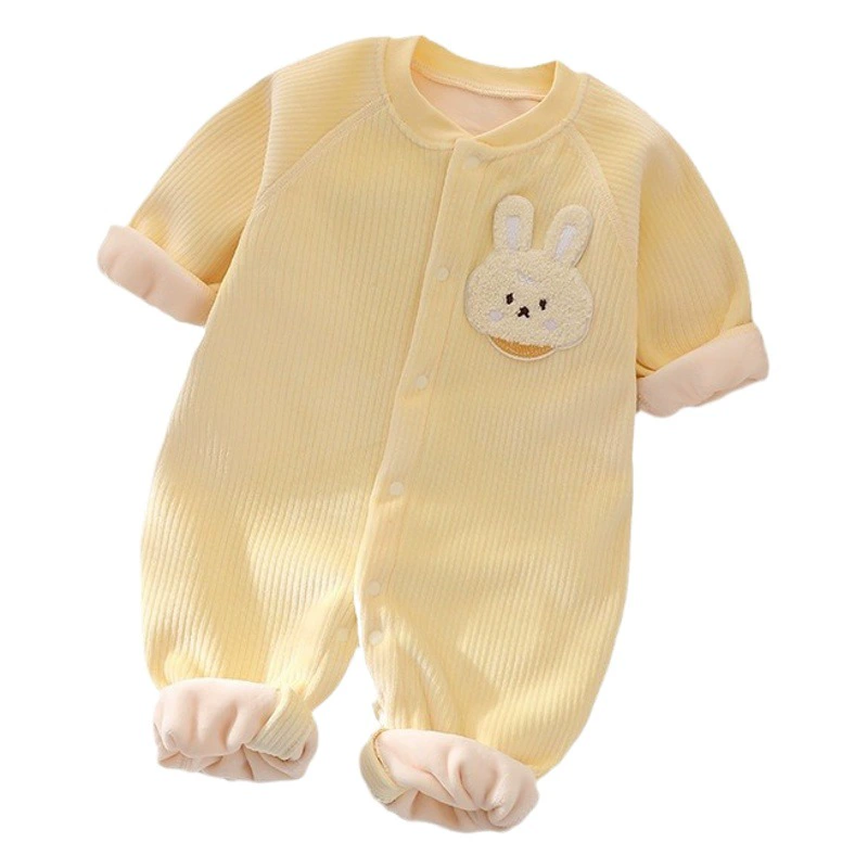 Детский цельный теплый осенне-зимний двусторонний флисовый комбинезон для мужчин и женщин, одежда для новорожденных, детская одежда Anyang, весна