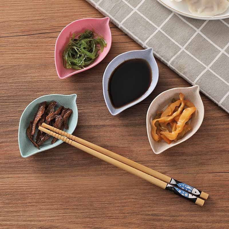 Leaf dipping sauce dish Japanese condiments placement plate catering…