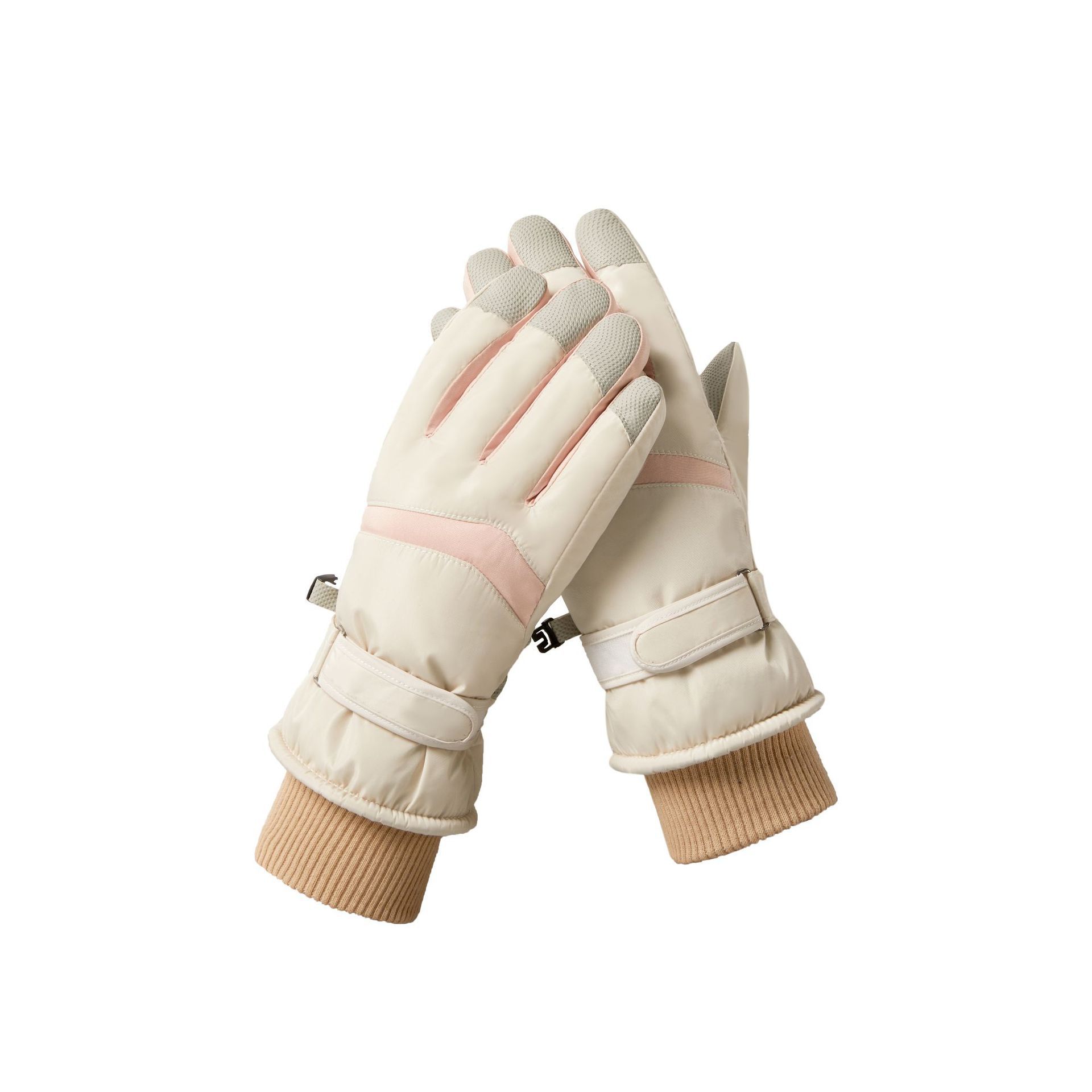 Guantes de esquí hombres y mujeres pareja de otoño e invierno al aire libre forro polar engrosado a prueba de frío pantalla táctil guantes calientes