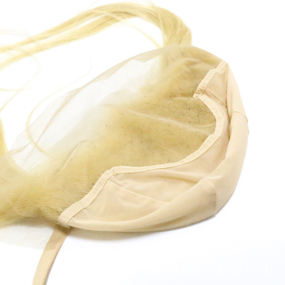 El casquillo de la malla 13x4 13x6 integró el casquillo tejido a mano rubio de la Peluca de Corea del Norte 613 con el pelo