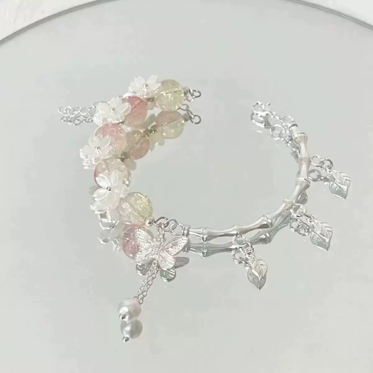 Повседневный браслет с цепочкой из периферийной эмблемы Huarong Weizhi, розовая мини-ферочка, модный браслет для женщин
