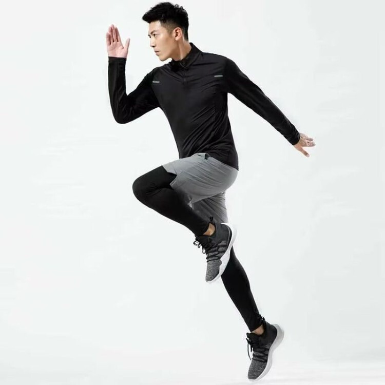 New Two-Piece Sports Pants for Men, Quick-Dry, Stretchy, Basketball Training, Summer New Thin Style, Fitness Running Casual Pants