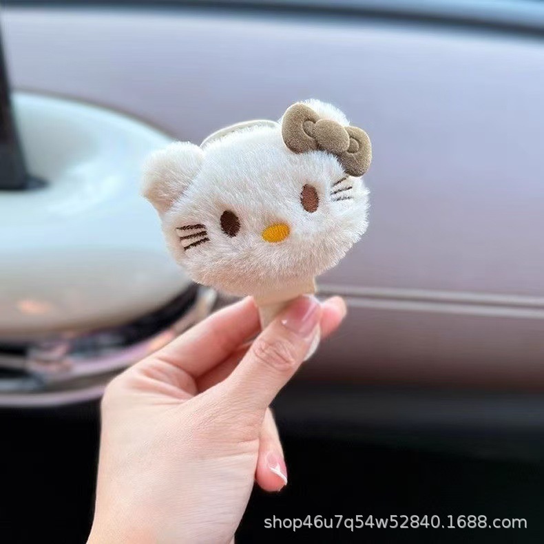 可爱新款kitty猫咪车载眼镜夹太阳镜收纳磁吸汽车内用墨镜夹子|undefined
