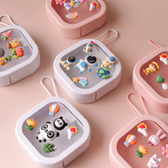 Cartoon braces box invisible orthodontic retainer storage dental braces dentures portable storage