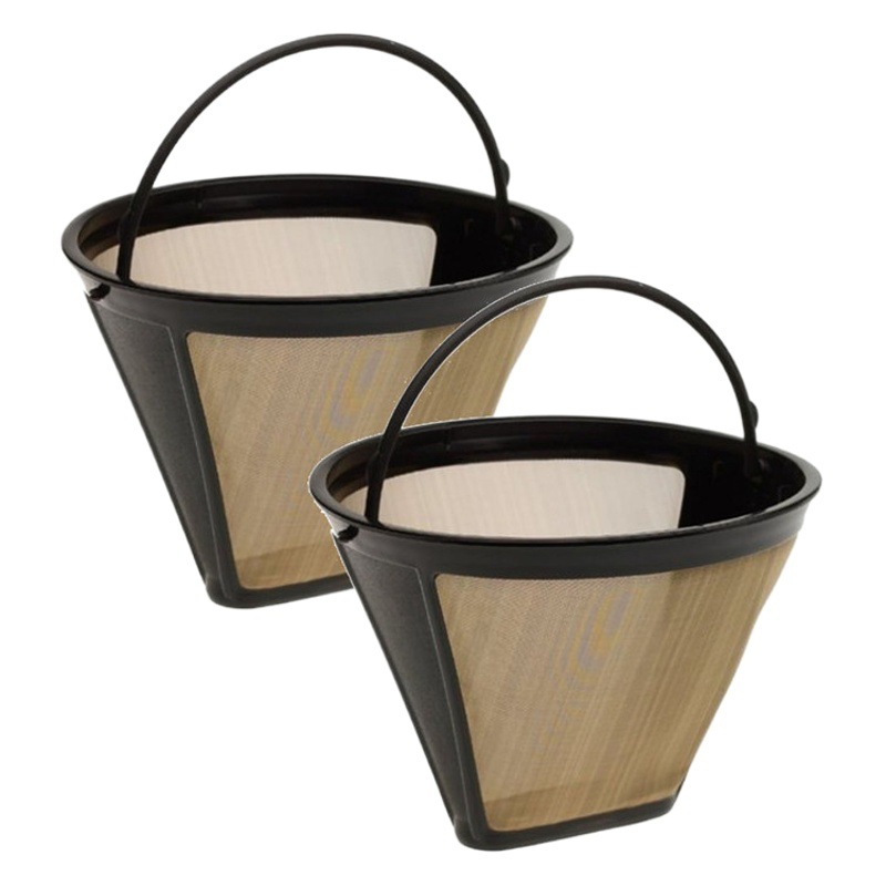 Filtro de café cónico Cuisinart #4 Filtro de reemplazo permanente con malla de acero inoxidable deliciosa comida