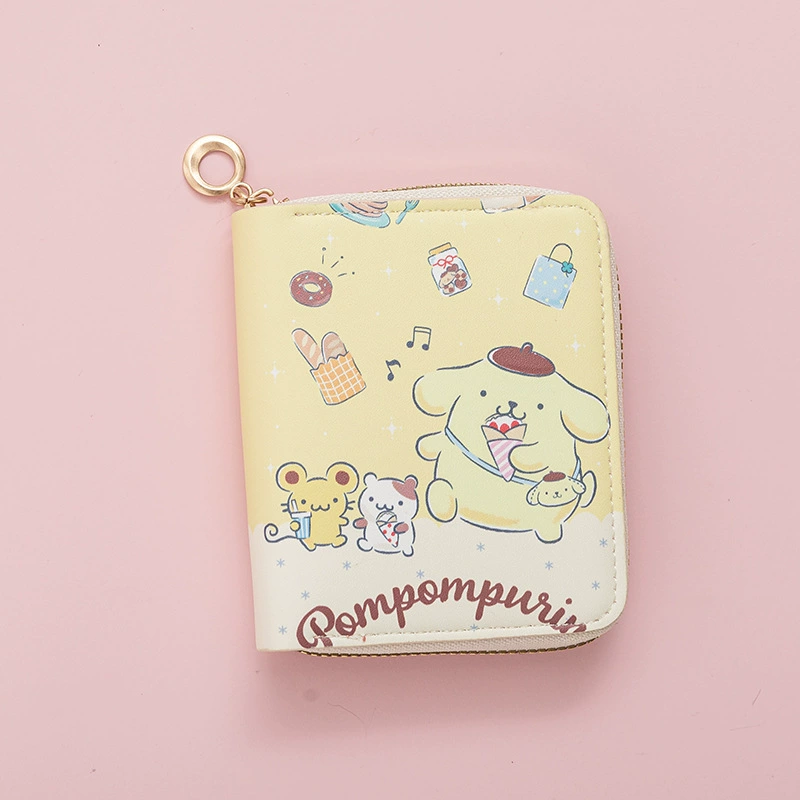 Короткая cute цепочка с молнией, детский бумажник с мультфильмом