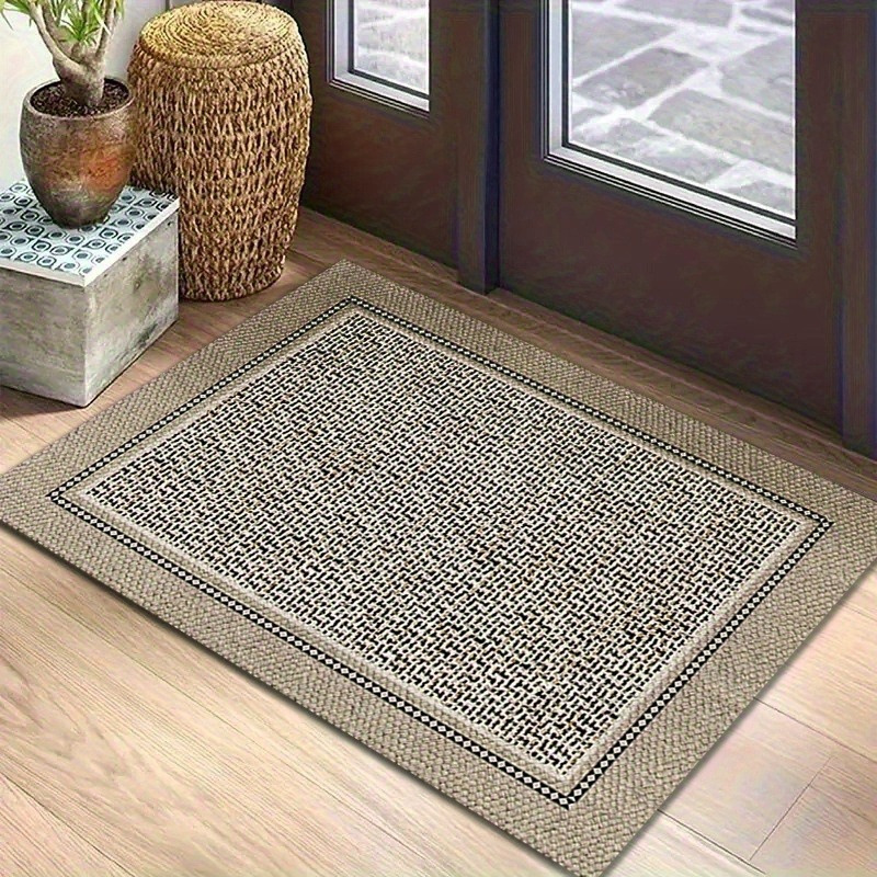 Estera floral transfronteriza estera impresa semicircular estera de suelo puerta de entrada estera de suelo puerta de baño absorción de agua estera de suelo sucia