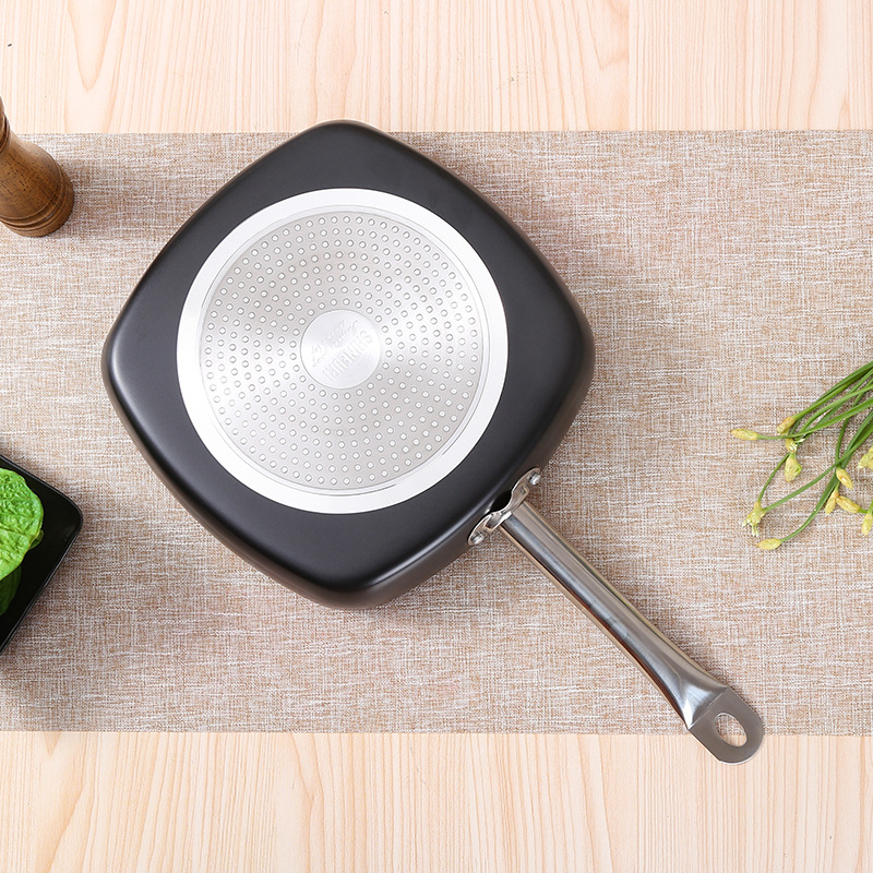 Sartén de aluminio Yipinhong Hogar libre de humo sartén antiadherente sartén de tres piezas olla de regalo al por mayor