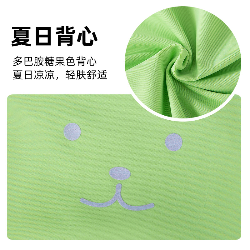 La primavera y el Verano Perro dopamina color caramelo dos pies chaleco fresco mediano y pequeño perro gato de Peluche ropa para perros mascotas