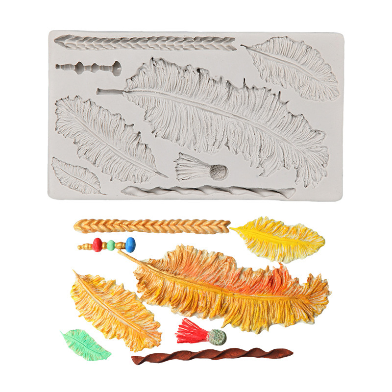 Feather texture dream catcher fondant cake mold silicone mold printing mold pressure mold soap mold A104 Feather texture dream catcher fondant cake mold silicone mold printing mold pressure mold soap mold A104
