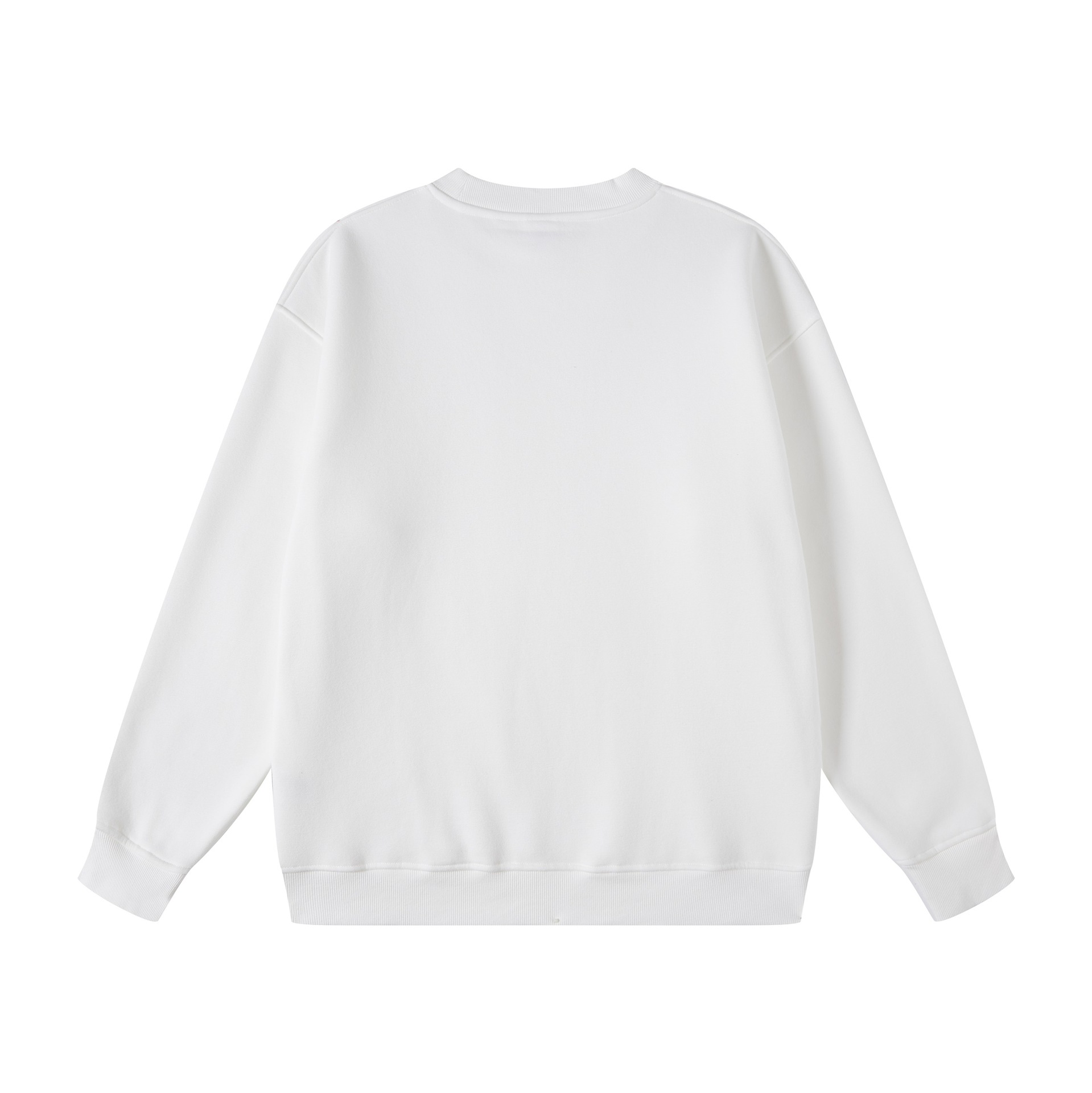 Sweat-shirt à col rond pour homme de marque décontractée et ample en velours 345 g plus couleur unie_voghion.com