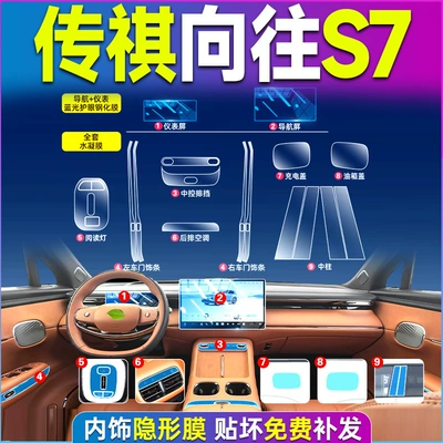 Tempered Film, Automotive Accessories, Modification – Car interior film - gac-trumpchi-s7-full-tpu-screen-protector-set-navigation-instrument-blue-light-filter-tempered-glass-screen-protector