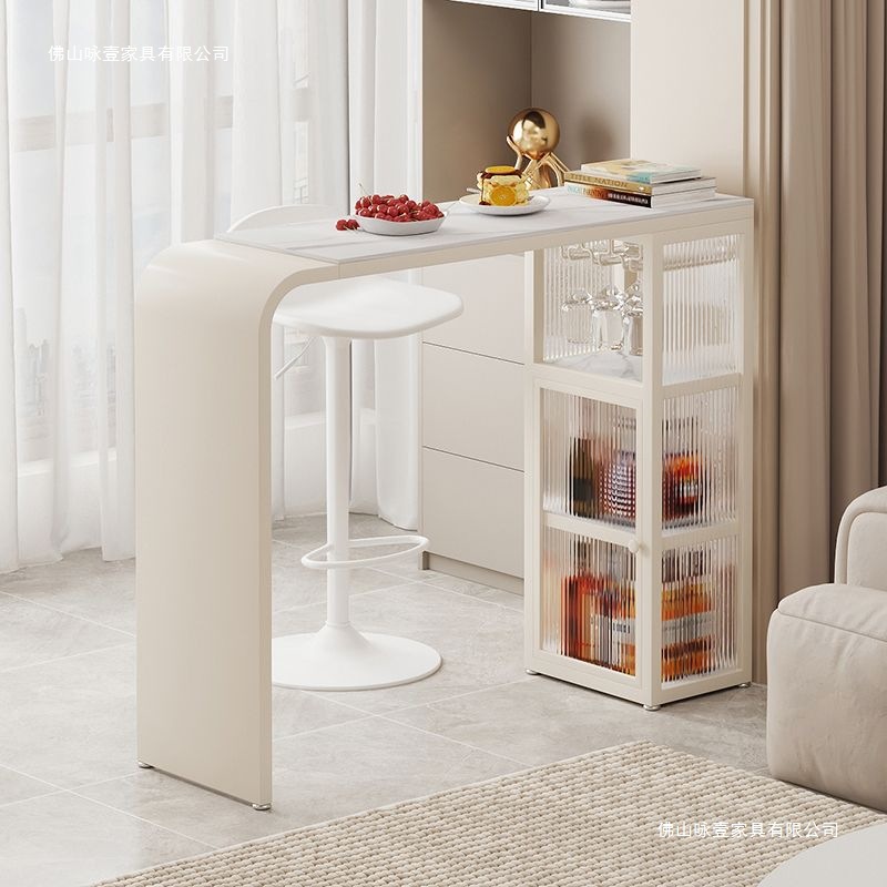 Bar Table Slate Small Desk Balcony Home Living Room Sofa Leisure Mini Bar Partition Cabinet High-Legged Long Table
