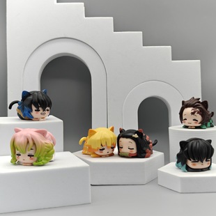 Children's Gashapon Early Education Stacked Music Toys Stuck Down and Ghost Extinguishing Blade Game Gashapon Doll Machine Ornaments Hand-held Wholesale